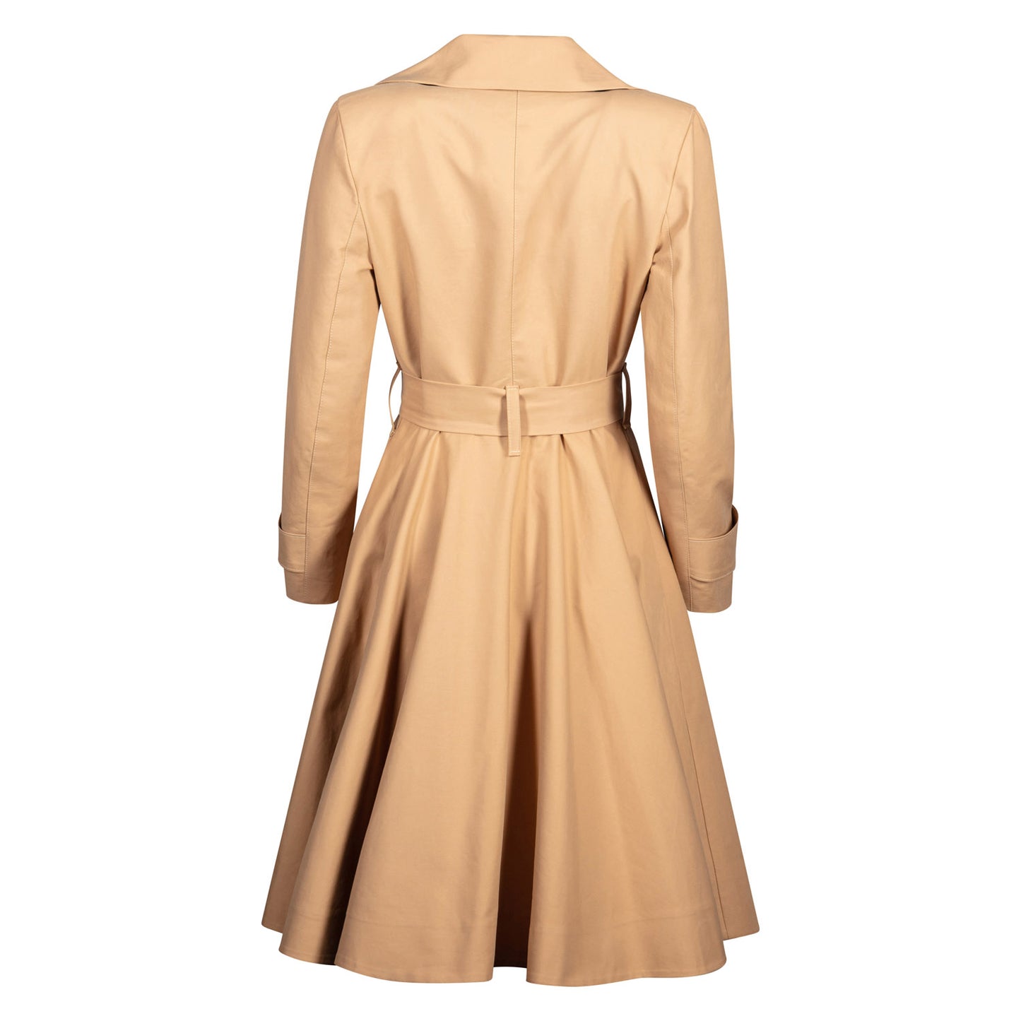 Camel Full Circle Cotton Trench Coat