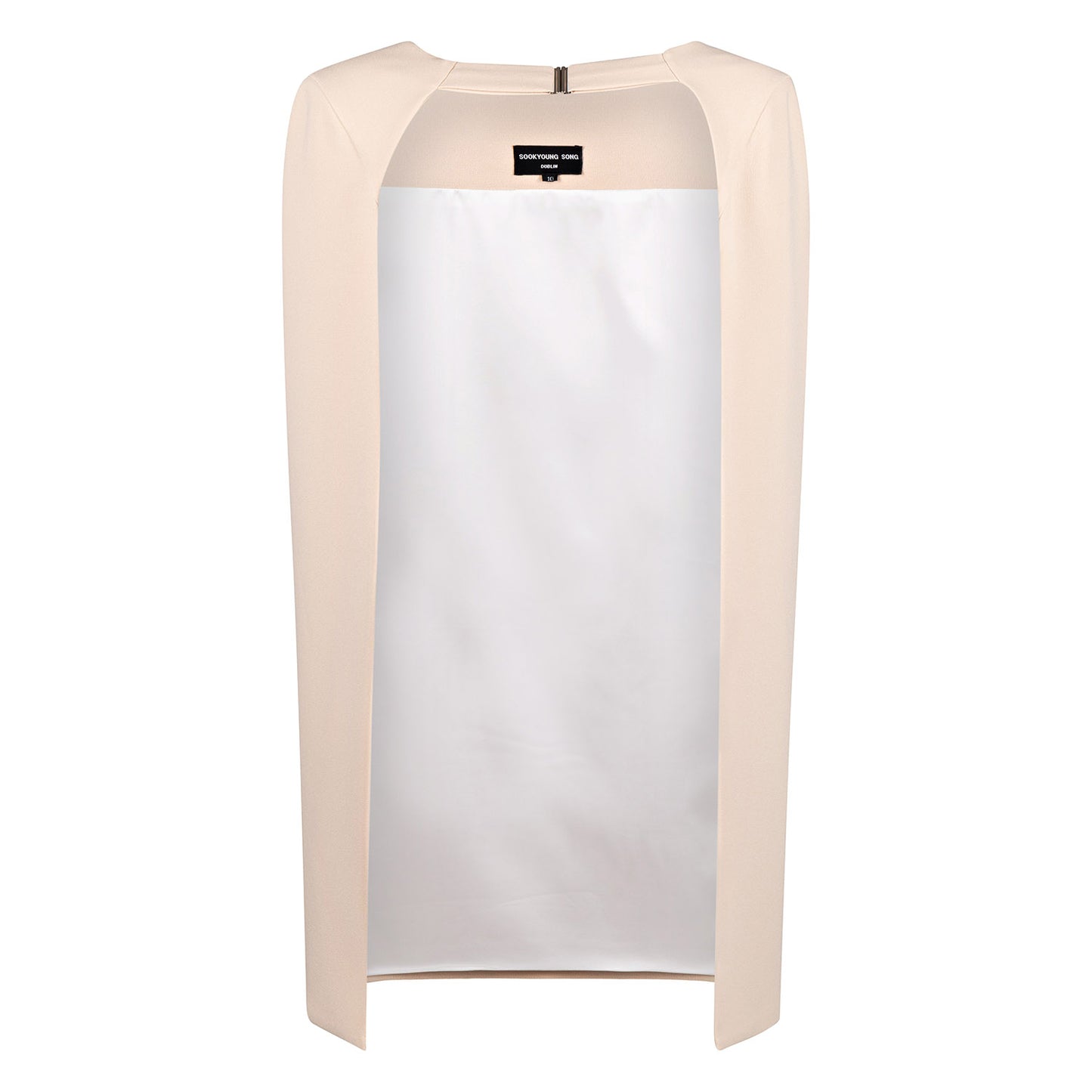 Champagne Tailored Sequin Crepe Cape