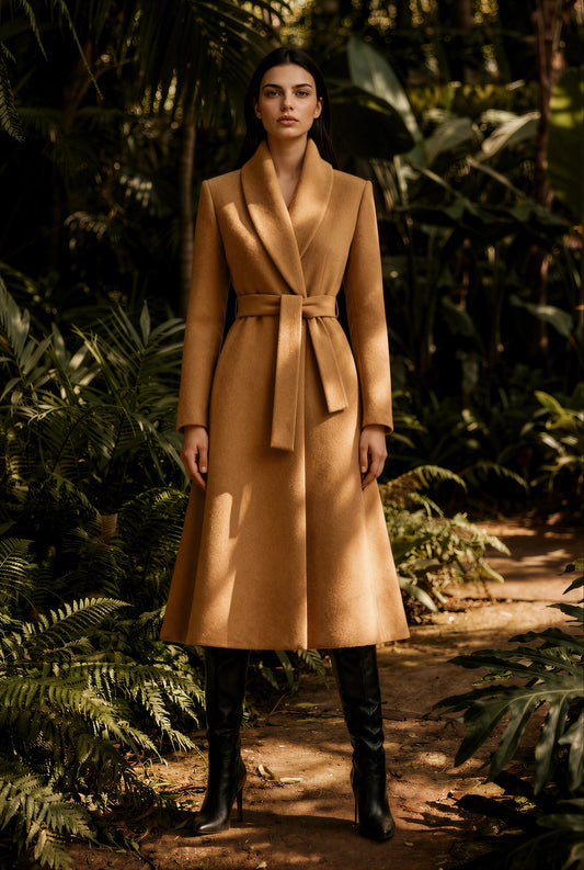 The Camille Flared Wool Coat